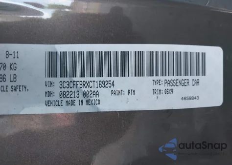 2012 Fiat 500 Sport z USA, uszkodzony, nr VIN 3C3CFFBRXCT169254